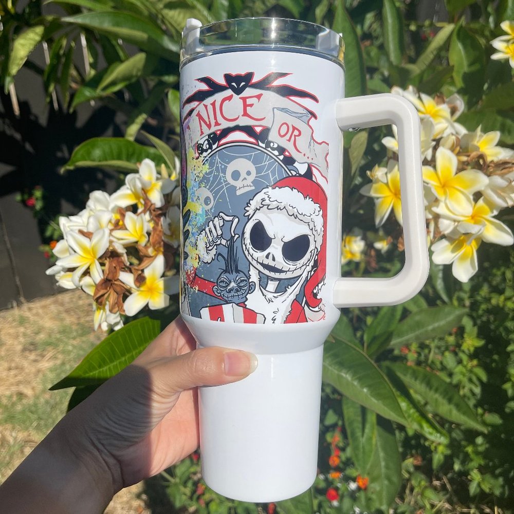 Custom made Disney Nightmare before Christmas Tumbler Brand New 40 oz double wal - Picture 2 of 4